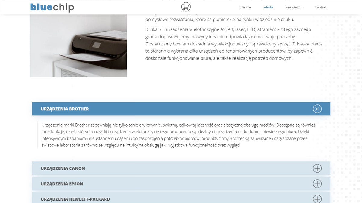 image of project "bluechip corporate website - page with blog and CMS integration" nr 4
