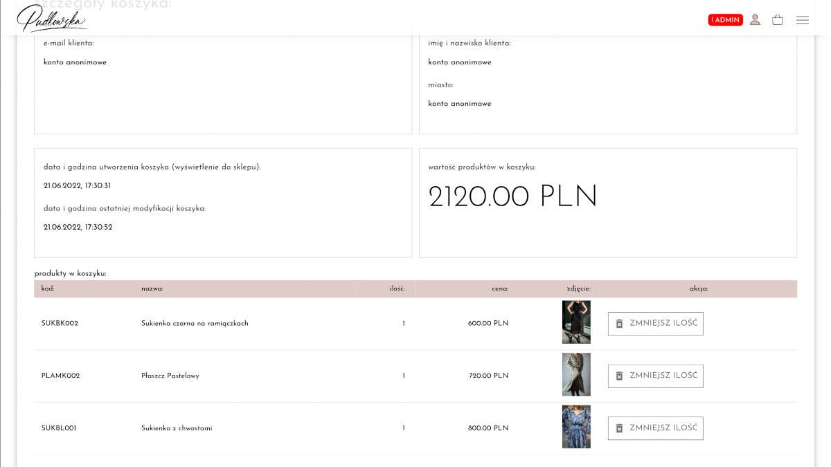 Thumbnail image of project "online shop and panel" nr 3